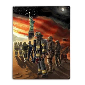 Firefighter and Patriotic Wooden & Metal Signs