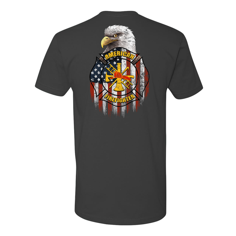 American Firefighter Premium T-Shirt in Grey