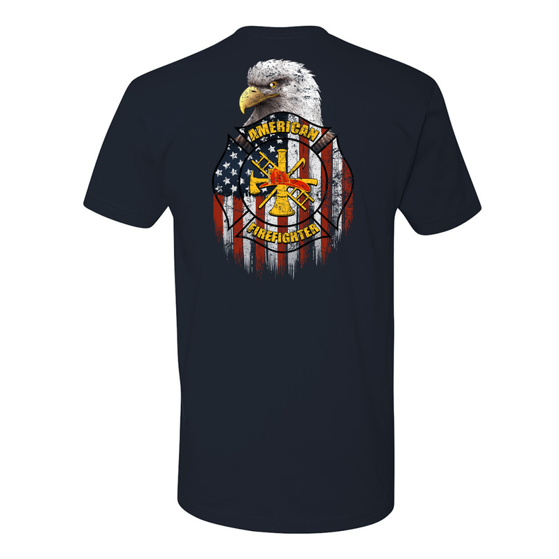 American Firefighter Premium T-Shirt in Navy