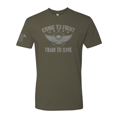 Come to Fight Firefighter Shirt in Military Green