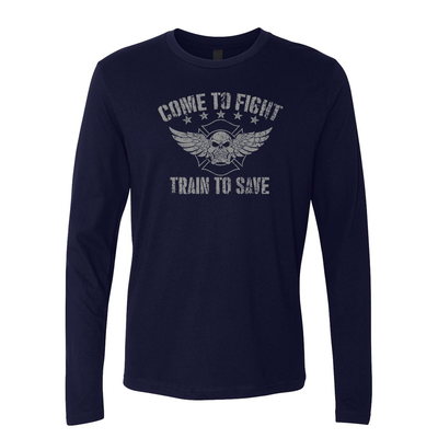 Come to Fight Firefighter Shirt Long Sleeve in Navy
