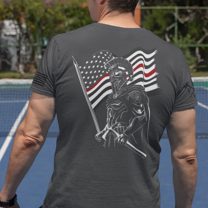 FFC 343 Red Line Spartan premium firefighter t-shirt