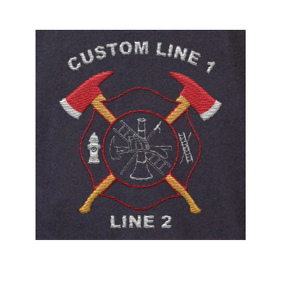 Firefighter Crossed Axes Embroidery 