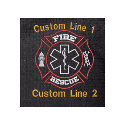 Fire Rescue Embroidered Emblem with Customized Text