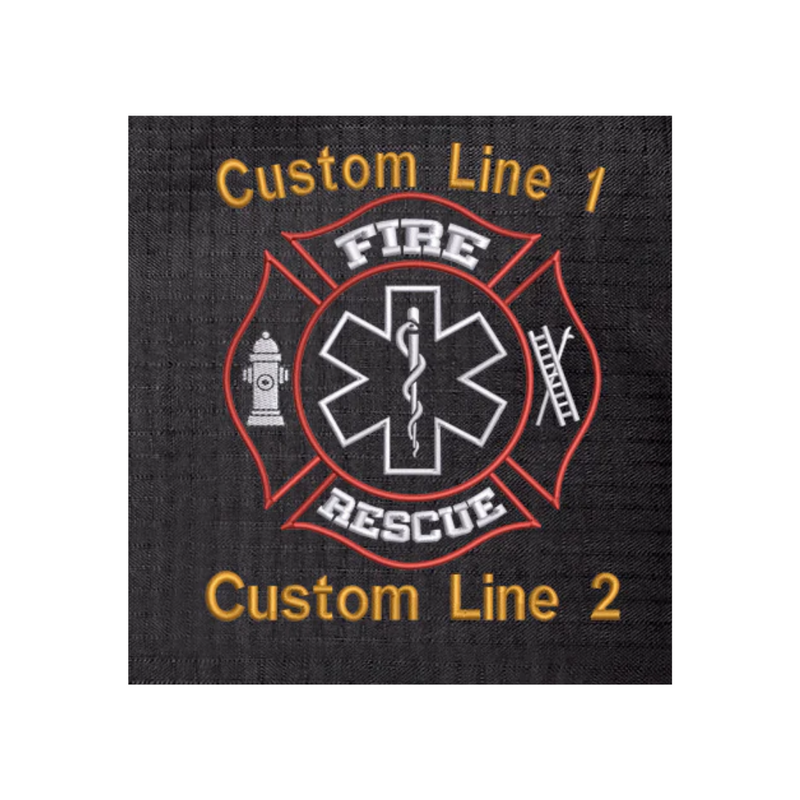 Fire Rescue Maltese Embroidery 