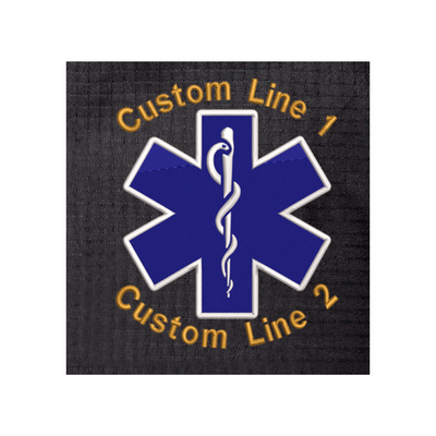 Customized Star of Life emblem for EMS