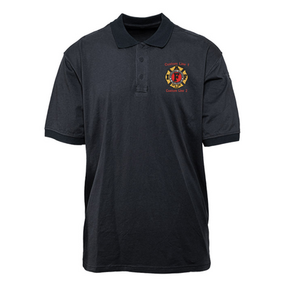 IAFF Licensed Navy Firefighter Polo with Embroidery