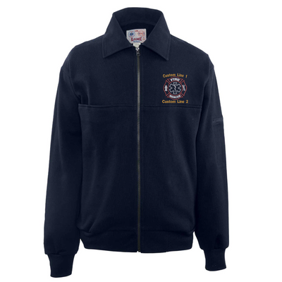 Game Sportswear Full Zip Job Shirt with Fire Rescue Embroidery