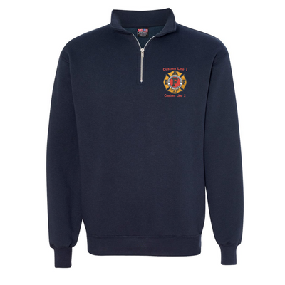 USA Made IAFF Quarter Zip Custom Pullover for Firefighters