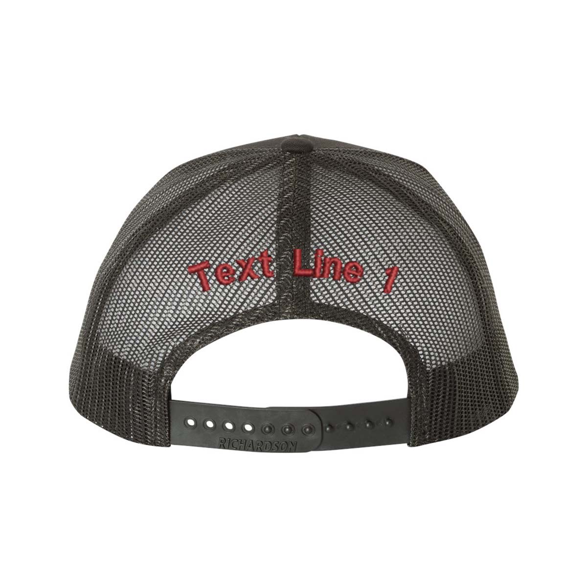 Blackout snapback trucker hat with Thin Red Line flag and axe