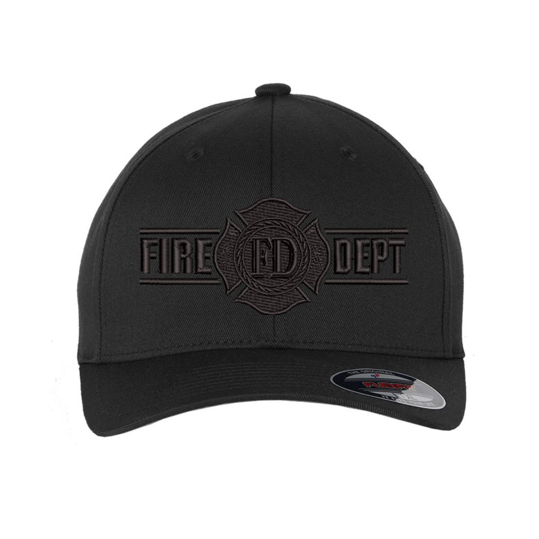Fire Dept Maltese flexfit hat with blackout design