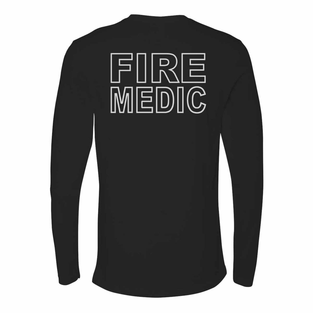 Custom-designed premium Fire Medic Long Sleeve Shirt, perfect for duty shifts and casual wear.