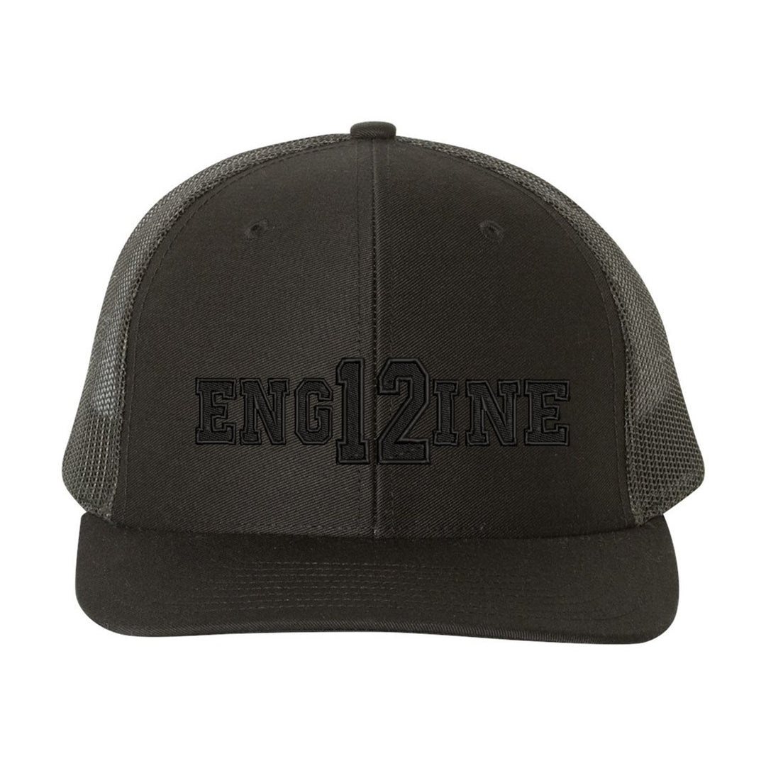 Personalized Engine Blackout Snapback Trucker Hat