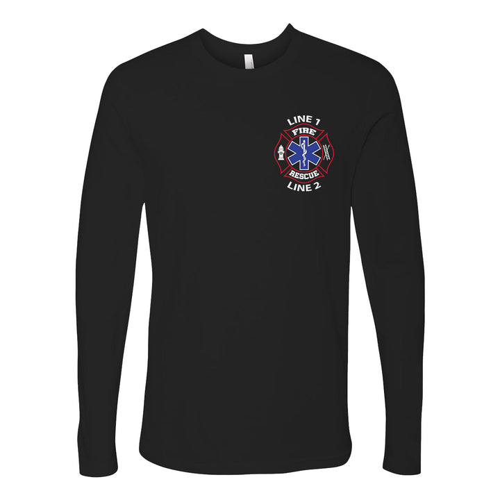 Premium Fire Rescue Duty shirt – personalized red and white design