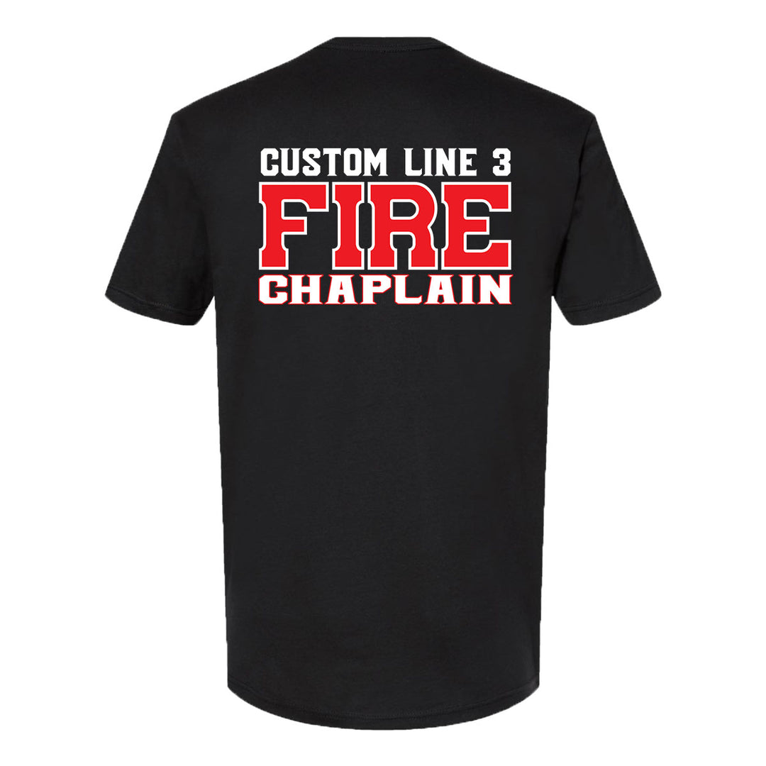 Fire Chaplain premium t-shirt – customized red and white design