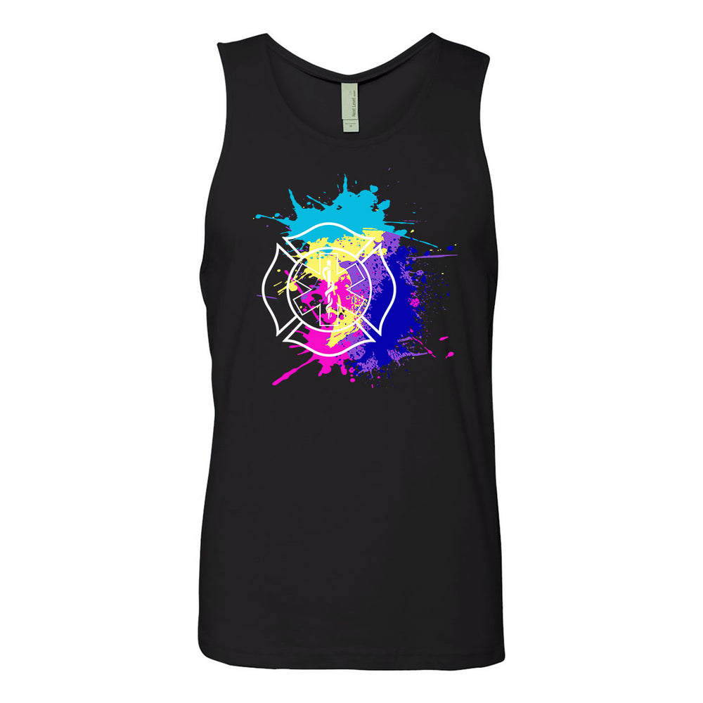Premium firefighter tank top with rescue design