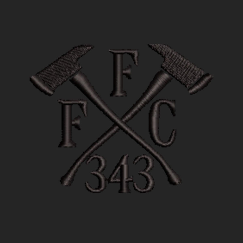 FFC 343 Blackout Boonie Hat Side View - Durable performance fabric and sleek black design.