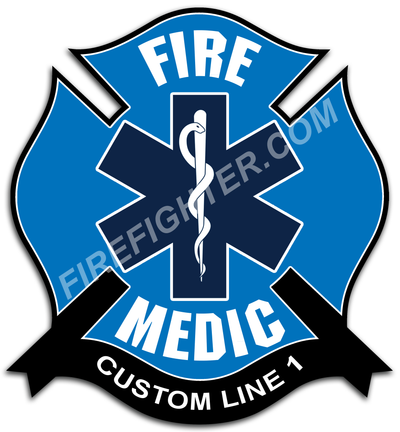 Personalized Fire Medic Reflective Decal