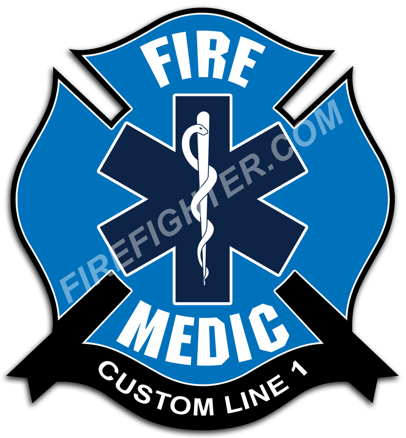 Personalized Fire Medic Reflective Decal
