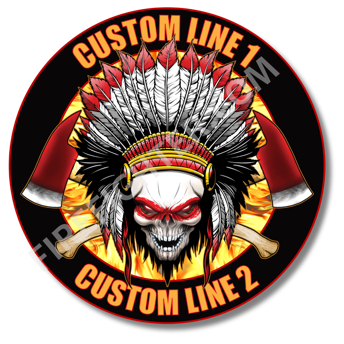 Custom Indian Outlaw Firefighter Decal