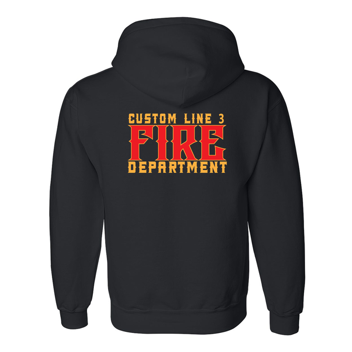 Customized Red & Yellow Fire Dept Duty Premium Hoodie