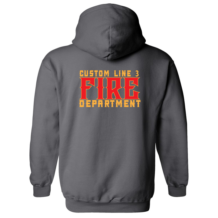 Customized Red & Yellow Fire Dept Duty Premium Hoodie