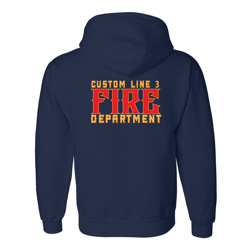 Customized Red & Yellow Fire Dept Duty Premium Hoodie