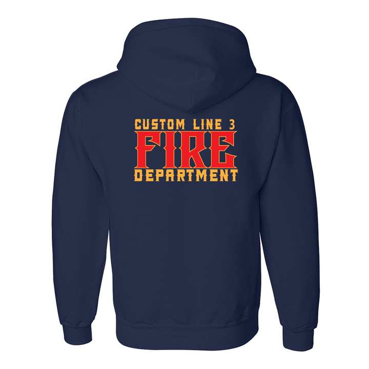 Customized Red & Yellow Fire Dept Duty Premium Hoodie