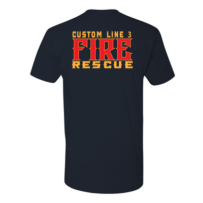 Customized Fire Rescue Red and Yellow Duty Shirt