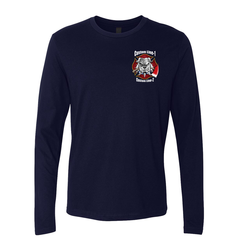 Customized Axe Bulldog Fire Station Premium Long Sleeve Shirt