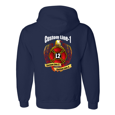 Customized Maltese Bannered  Eagle Fire Station Premium Hoodie