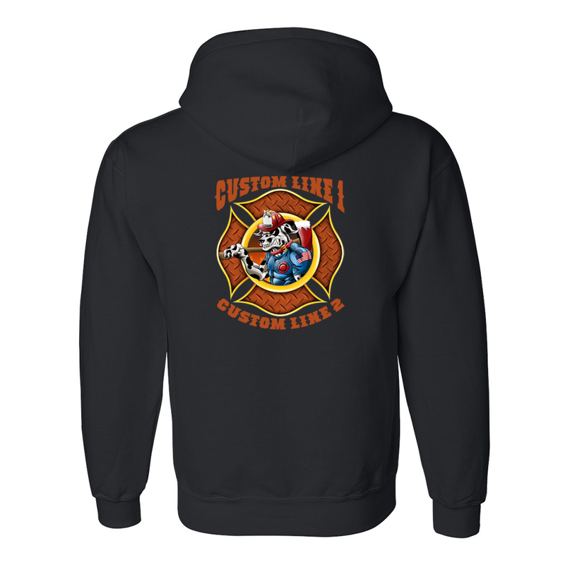 Customized Fire Dalmatian Fire Station Premium Hoodie