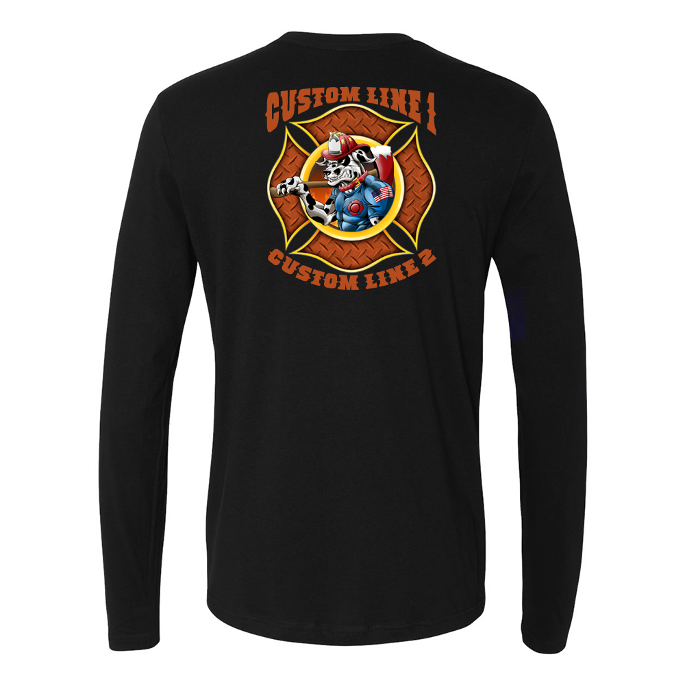 Customized Fire Dalmatian Fire Station Premium Long Sleeve Shirt