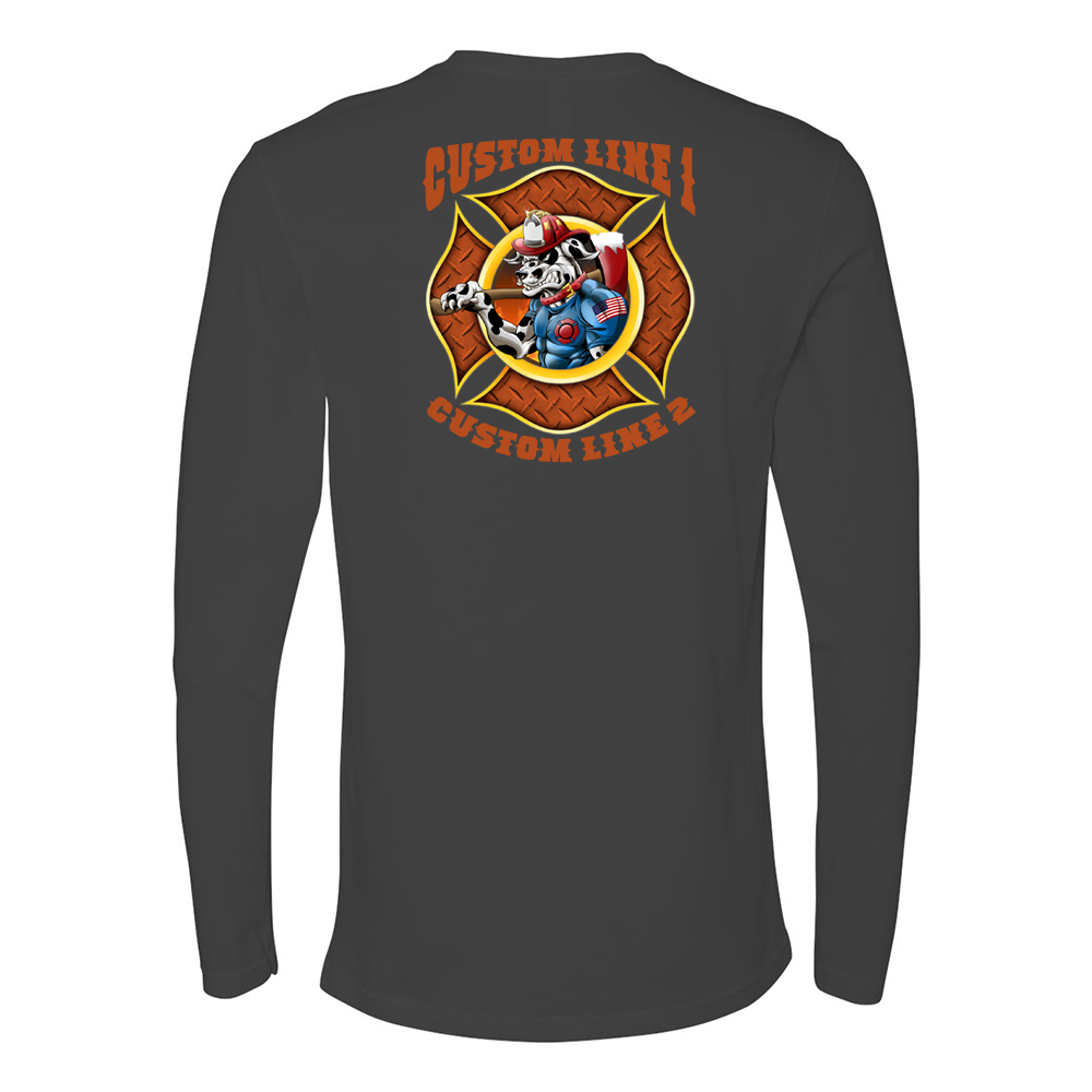 Customized Fire Dalmatian Fire Station Premium Long Sleeve Shirt