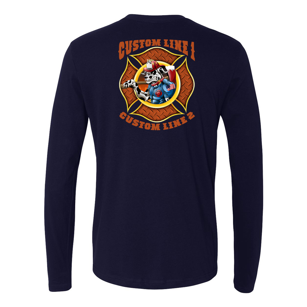 Customized Fire Dalmatian Fire Station Premium Long Sleeve Shirt