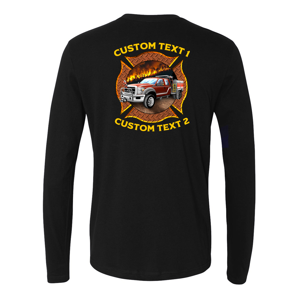 Wildland fire department long sleeve shirt – customized text