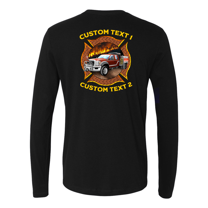 Wildland fire department long sleeve shirt – customized text
