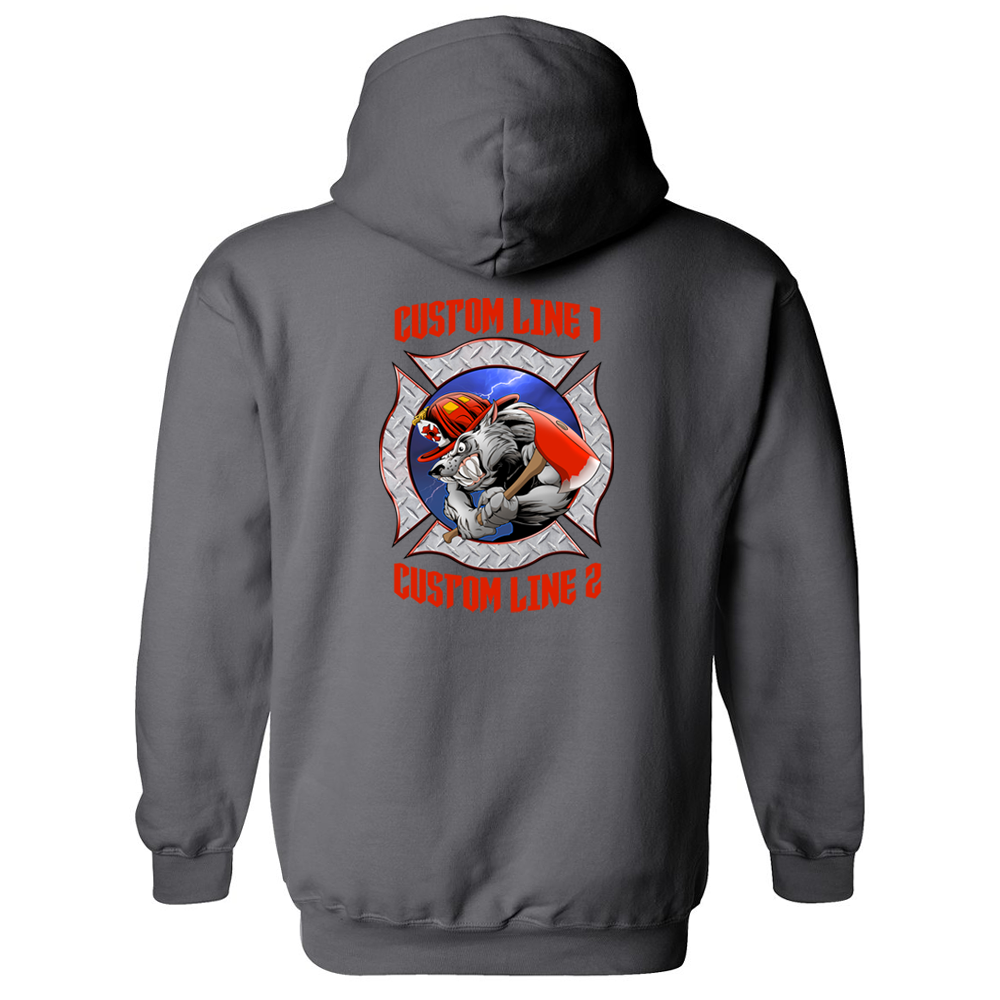 Customized Wolf Fire Station Premium Hoodie