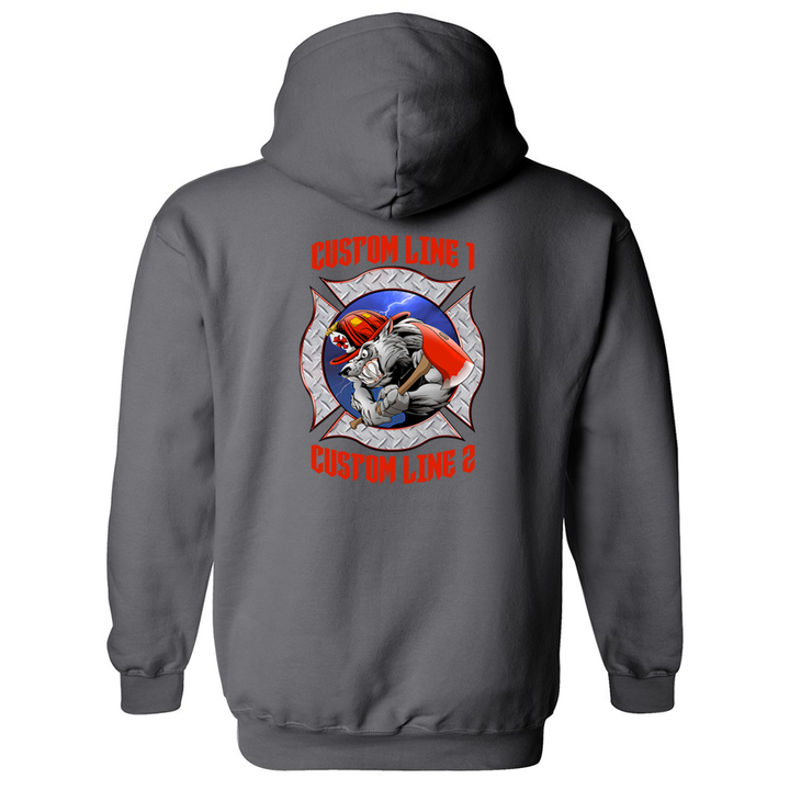 Customized Wolf Fire Station Premium Hoodie