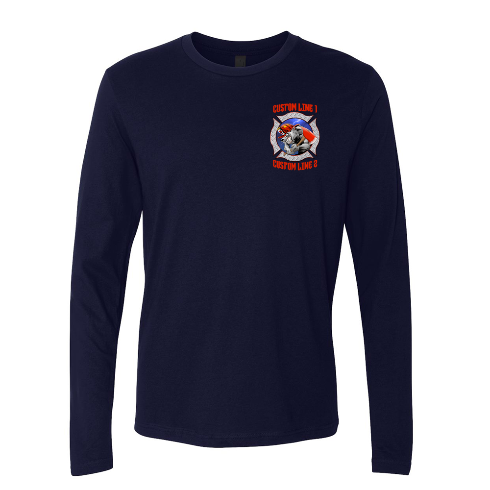 Customized Wolf Fire Station Premium Long Sleeve Shirt