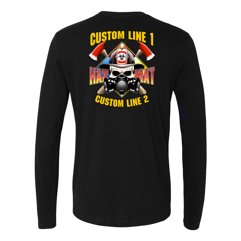 Customized HAZ MAT Skull Fire Station Premium Long Sleeve Shirt