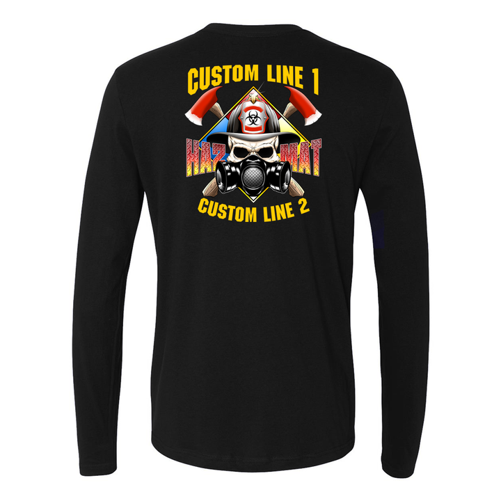 Customized HAZ MAT Skull Fire Station Premium Long Sleeve Shirt