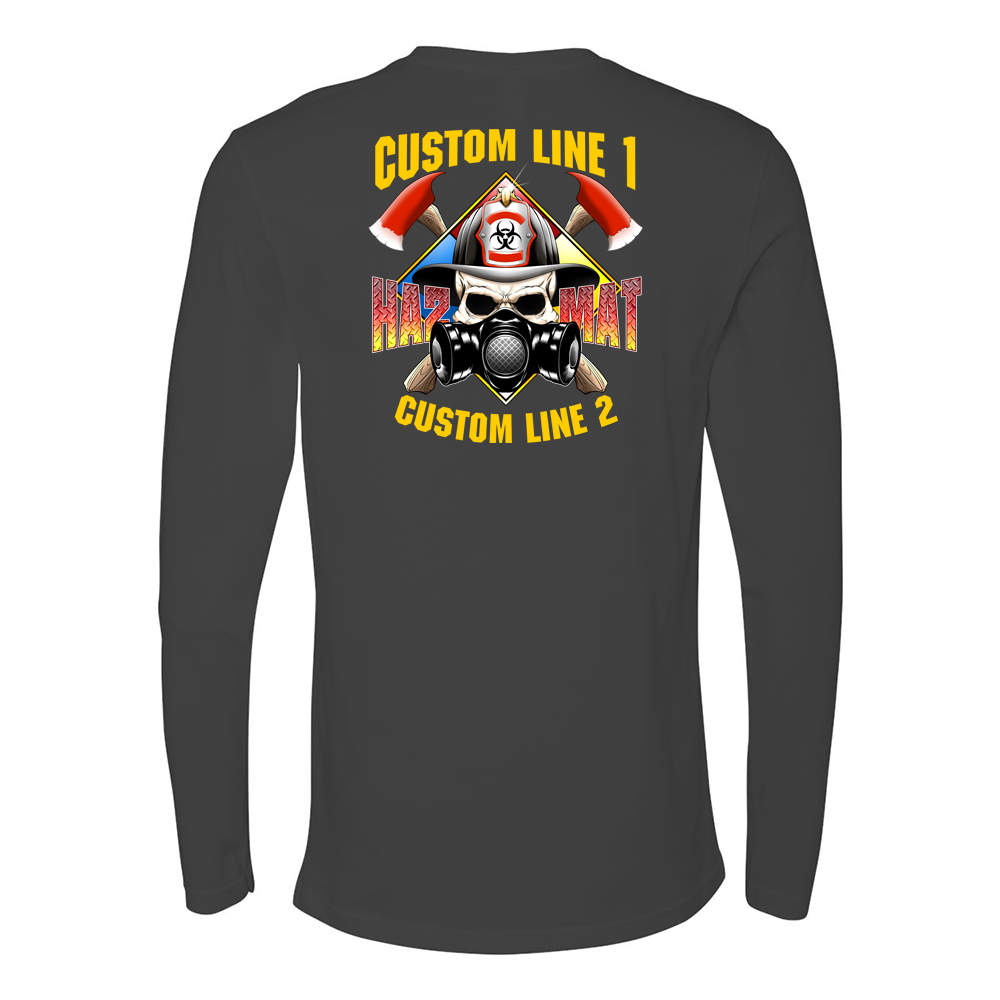 Customized HAZ MAT Skull Fire Station Premium Long Sleeve Shirt