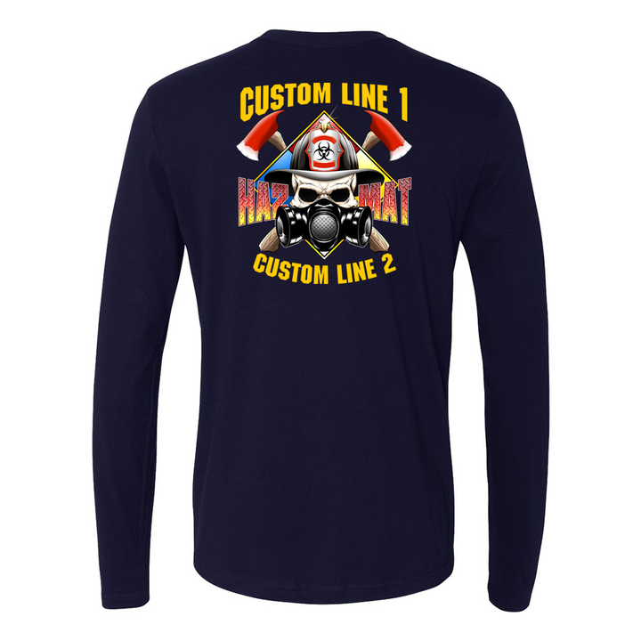 Customized HAZ MAT Skull Fire Station Premium Long Sleeve Shirt