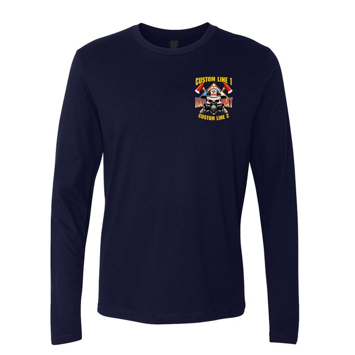 Customized HAZ MAT Skull Fire Station Premium Long Sleeve Shirt