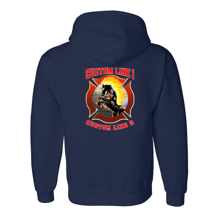 Customized Fire Axe Stallion Fire Station Premium Hoodie