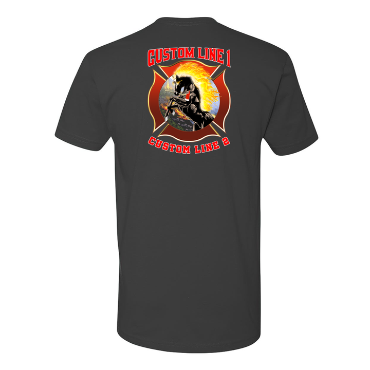 Maltese and Stallion Horse Customizable Fire Station T-Shirt
