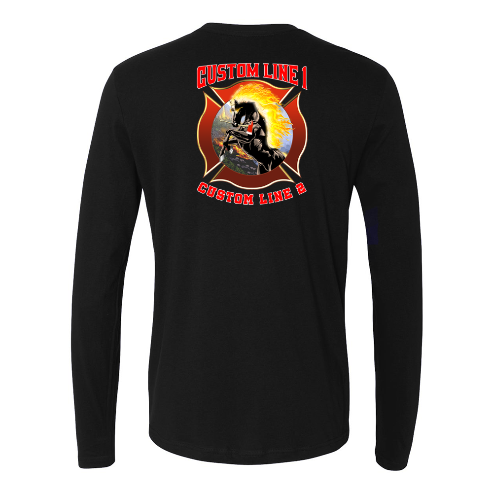 Customized Fire Axe Stallion Fire Station Premium Long Sleeve Shirt