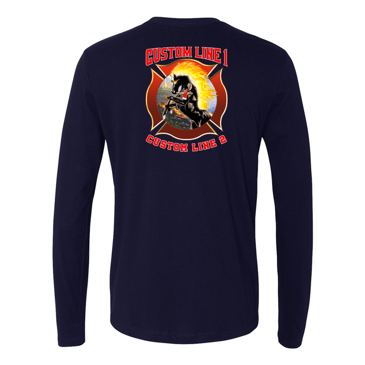 Customized Fire Axe Stallion Fire Station Premium Long Sleeve Shirt