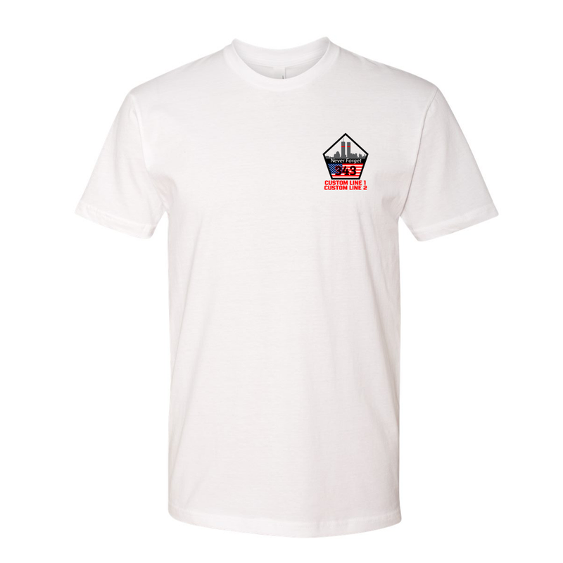 Never Forget 9/11/01 Customized Premium Shirt in white